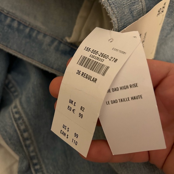 Abercrombie and fitch Brand new with women’s XXL 36 women’s dad jeans - Picture 4 of 5